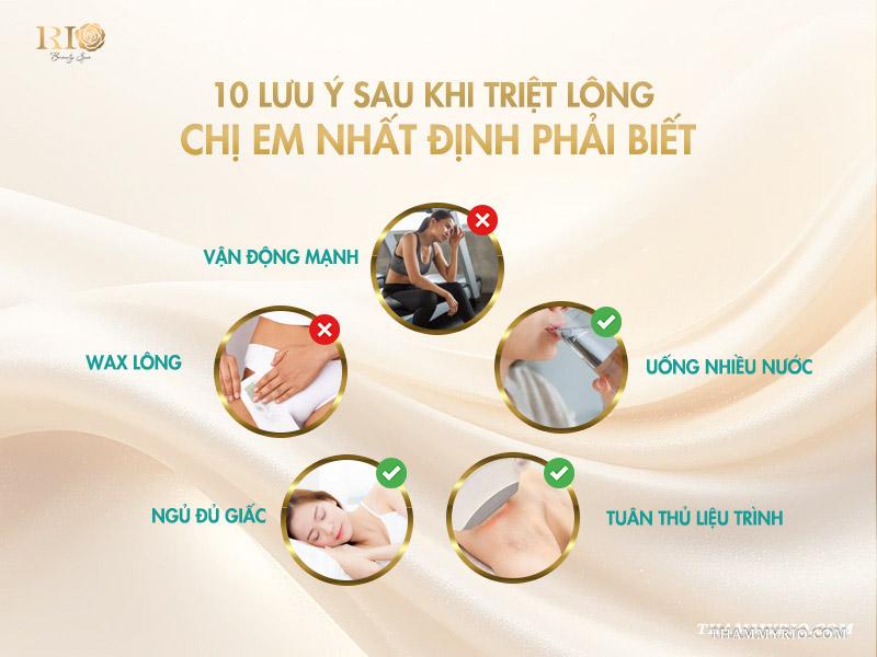 10 Lưu ý sau khi triệt lông giúp da láng mịn lâu dài 4 10 lưu ý sau khi triệt lông chị em nhất định phải biết