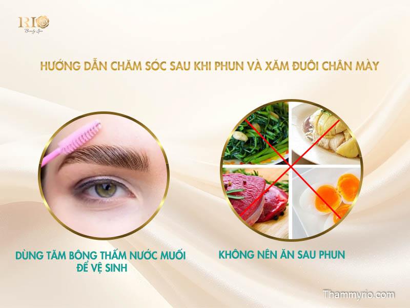 Phun xăm đuôi chân mày là gì? 8 điều cần biết trước khi làm 5 Hướng dẫn chăm sóc sau khi phun và xăm đuôi chân mày