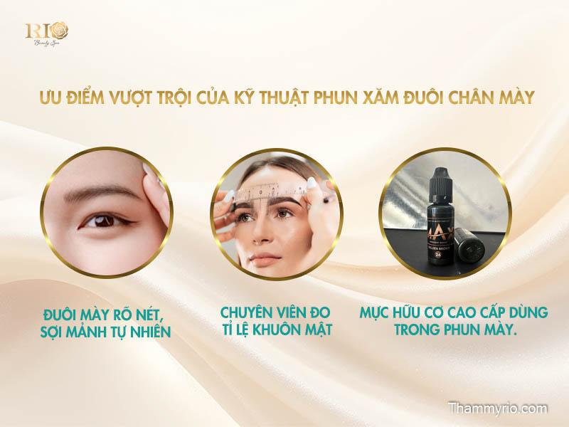Phun xăm đuôi chân mày là gì? 8 điều cần biết trước khi làm 4 Ưu điểm vượt trội của kỹ thuật phun xăm đuôi chân mày
