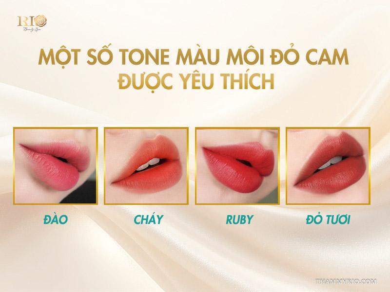 Phun môi màu đỏ cam: 10 điều cần biết để lên tone chuẩn 12 Một số tone màu môi đỏ cam được yêu thích