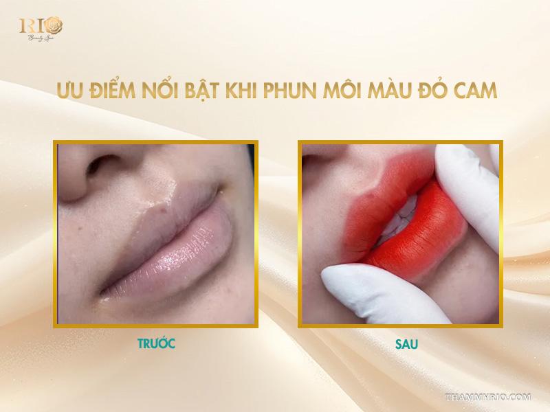 Phun môi màu đỏ cam: 10 điều cần biết để lên tone chuẩn 3 Ưu điểm nổi bật khi phun môi màu đỏ cam