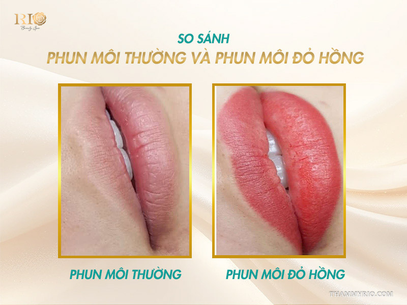 Phun môi màu đỏ hồng - Màu môi tôn da, bừng sáng gương mặt 8 Hình ảnh cận cảnh môi đã bong, lên màu đỏ hồng đều sau khi xử lý thâm
