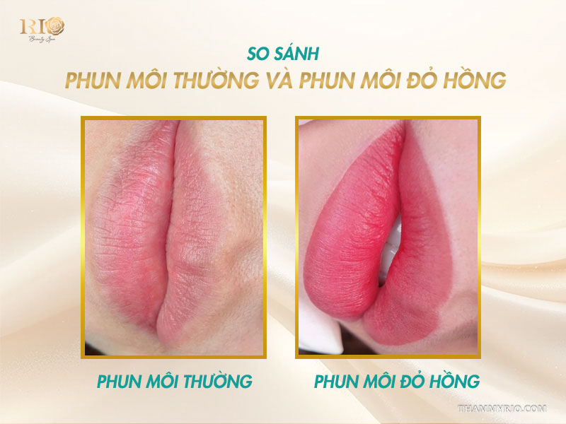 Phun môi màu đỏ hồng - Màu môi tôn da, bừng sáng gương mặt 9 Phun môi màu đỏ hồng collagen giữ màu lâu, đạt độ bóng mượt tự nhiên