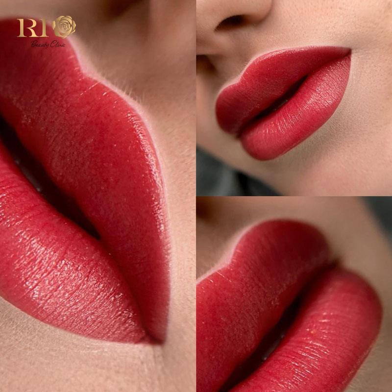 Phun môi màu đỏ ruby – Tôn nét quyến rũ kiêu sa tự nhiên 6 Kết quả thực tế phun môi màu đỏ ruby tại Rio, màu lên chuẩn và giữ tone lâu dài.