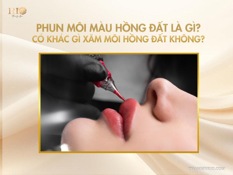 Phun môi màu hồng đất là gì? Bảng màu và quy trình chuẩn 2025 2 Phun môi màu hồng đất là gì? Có khác gì xăm môi hồng đất không?