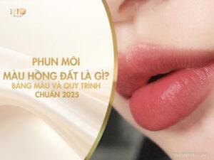 Phun môi màu hồng đất là gì? Bảng màu và quy trình chuẩn 2025