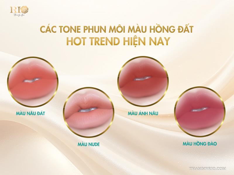 Phun môi màu hồng đất là gì? Bảng màu và quy trình chuẩn 2025 6 Các tone phun môi màu hồng đất hot trend hiện nay