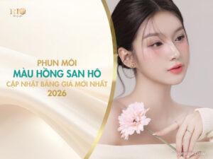 phun môi màu hồng san hô