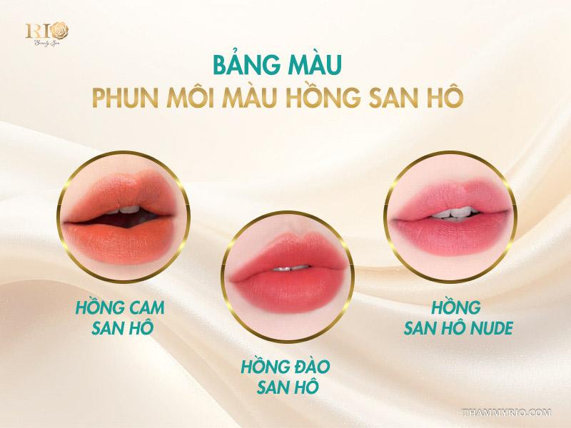 Phun môi màu hồng san hô - Cập nhật bảng giá mới nhất 2026 3 Bảng màu phun môi màu hồng san hô thời thượng, tôn da và mang lại vẻ tươi tắn tự nhiên.