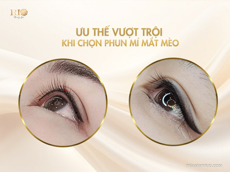 Giải mã độ hot phun mí mắt mèo tạo đường nét vạn người mê 3 Ưu thế vượt trội khi chọn phun mí mắt mèo