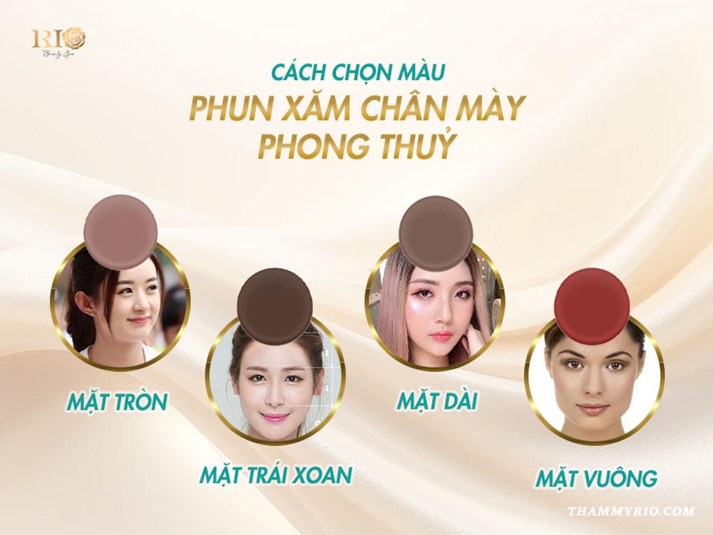 Phun xăm phong thủy: Thay đổi vận mệnh - Đẹp tự nhiên 5 Cách chọn màu phun xăm phong thủy phù hợp cho chân mày