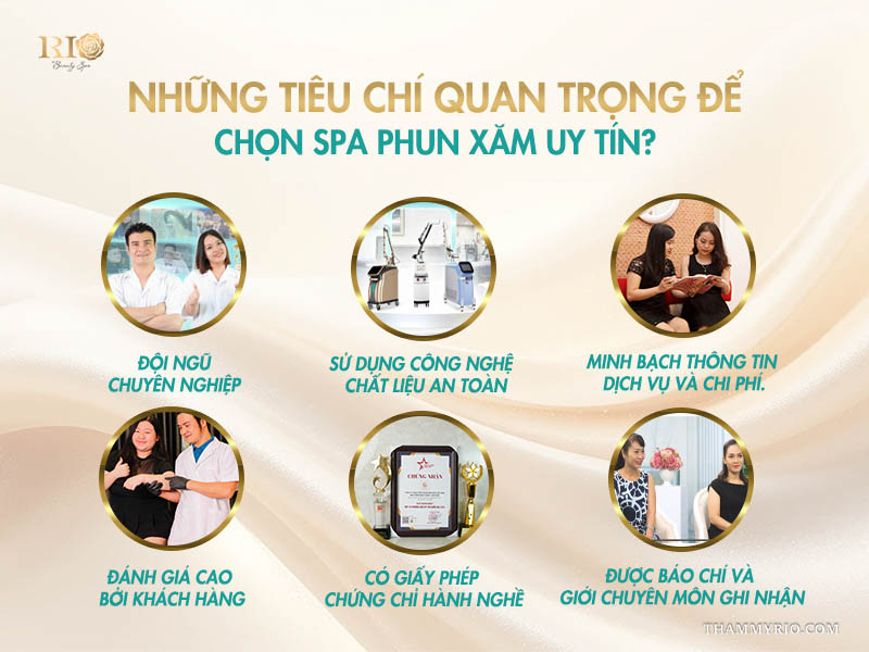 6 tiêu chí chọn Spa phun xăm uy tín giúp đảm bảo an toàn và kết quả tự nhiên