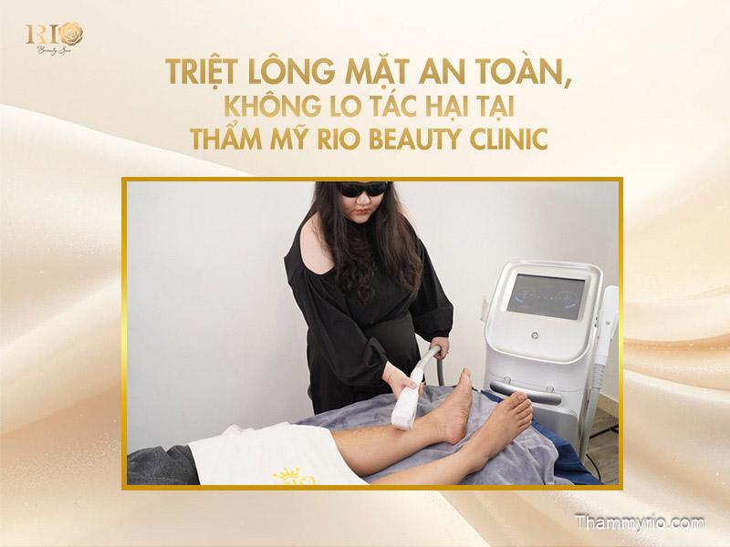 Triệt lông mặt an toàn, không lo tác hại tại Thẩm mỹ Rio Beauty Clinic