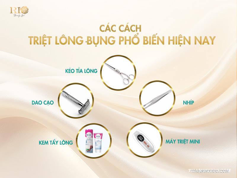 Có nên triệt lông bụng không? Có các cách triệt lông bụng nào? 3 Các cách triệt lông bụng phổ biến hiện nay