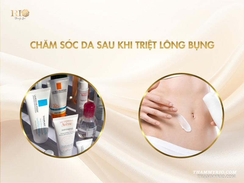 Có nên triệt lông bụng không? Có các cách triệt lông bụng nào? 6 Chăm sóc da sau khi triệt lông bụng