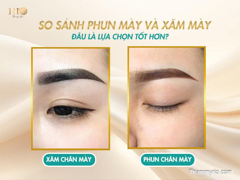 7 kiểu phun xăm chân mày đẹp giúp gương mặt hài hòa 6 So sánh phun mày và xăm mày – đâu là lựa chọn tốt hơn?