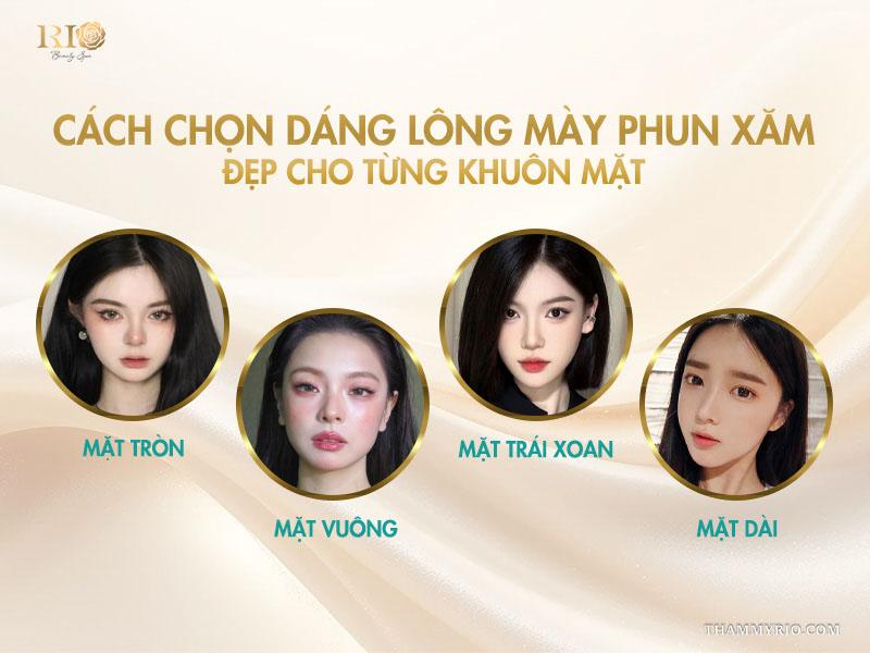 5 dáng xăm lông mày đẹp tự nhiên, chuẩn trend 2026 4 Cách chọn dáng lông mày phun xăm đẹp cho từng khuôn mặt