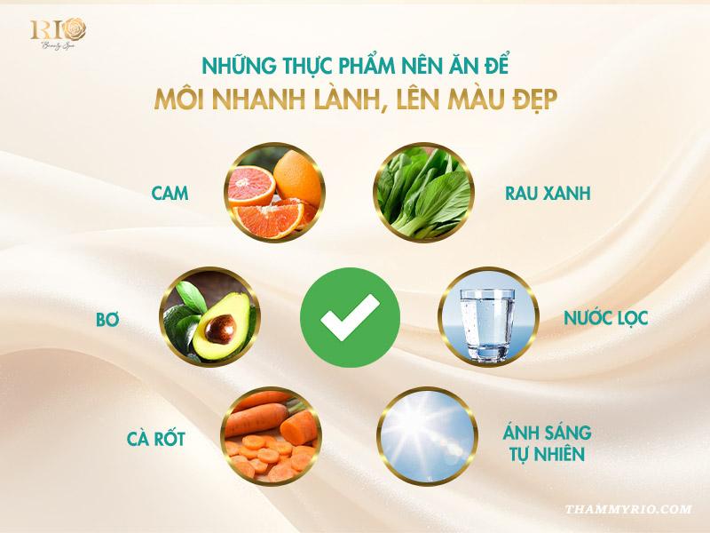 Xăm môi kiêng thịt gà bao lâu? 5 lưu ý cần biết 6 Những thực phẩm nên ăn để môi nhanh lành, lên màu đẹp