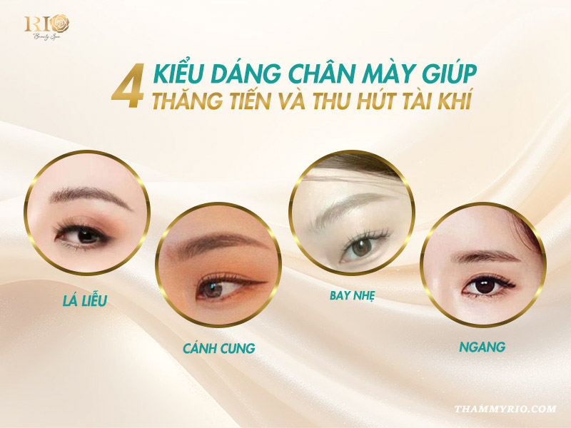 4 dáng chân mày phong thuỷ tiêu biểu