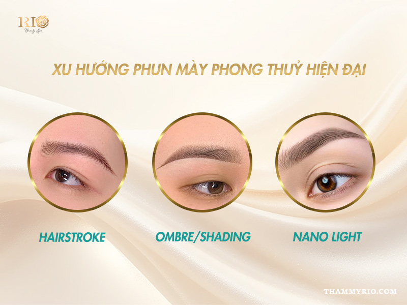 Xu hướng phun dáng chân mày phong thủy hiện đại 