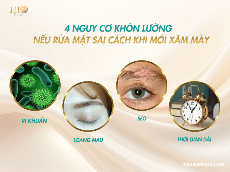 Mới xăm mày có rửa mặt được không? 4 nguy cơ cần tránh 4 4 nguy cơ khôn lường nếu rửa mặt sai cách khi mới xăm mày có rửa mặt được không