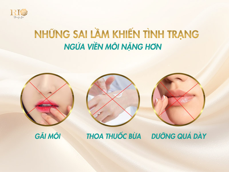 Phun môi bị ngứa viền môi do đâu? Hướng dẫn cách xử lý 5 Những sai lầm khiến tình trạng xăm môi bị ngứa trở nên nặng hơn