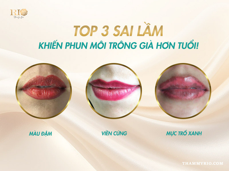 Phun môi có bị già không? 5 Bí quyết chọn màu trẻ trung 4 Top 3 sai lầm khiến phun môi trông già giải đáp "phun môi có bị già không?"