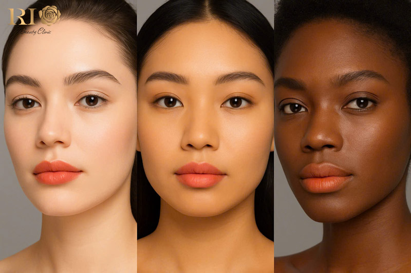 Phun Môi Collagen Màu Cam Đào – Giữ Màu Lâu, Tôn Da Rạng Rỡ 3 Phun môi collagen màu cam đào phù hợp với nhiều tông da