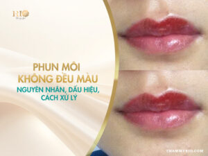 Phun môi không đều màu