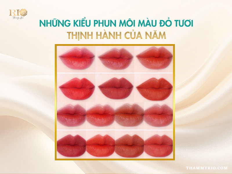 Phun môi màu đỏ tươi có đẹp không? Sức hút của tone màu đỏ 3 phun môi màu đỏ tươi các kiểu thịnh hành hiện nay