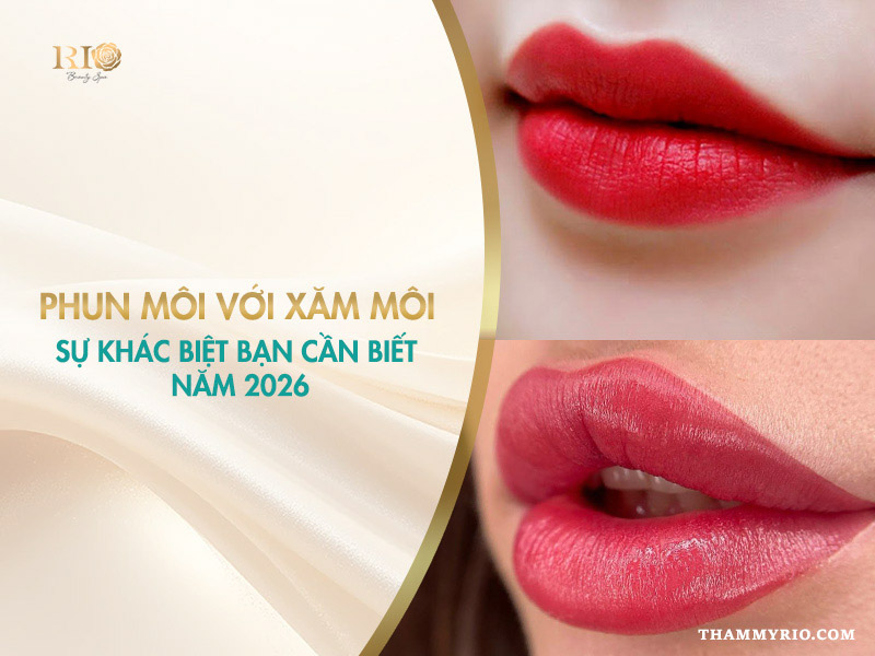 Phun môi với xăm môi có giống nhau không? Phân biệt phun môi khác xăm môi về độ tự nhiên