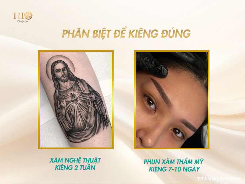 Phân biệt xăm nghệ thuật và phun xăm thẩm mỹ để biết xăm ăn thịt bò kiêng bao lâu