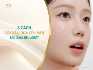 3 cách bôi dầu dừa lên môi sau xăm siêu mướt