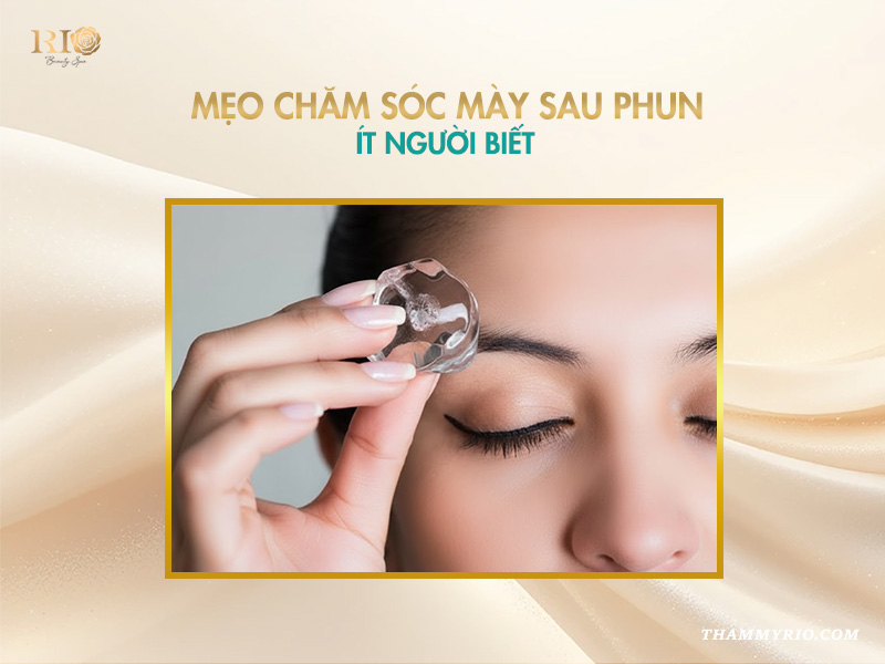 Mẹo chăm sóc mày sau phun ít người biết: Chườm lạnh và massage nhẹ nhàng