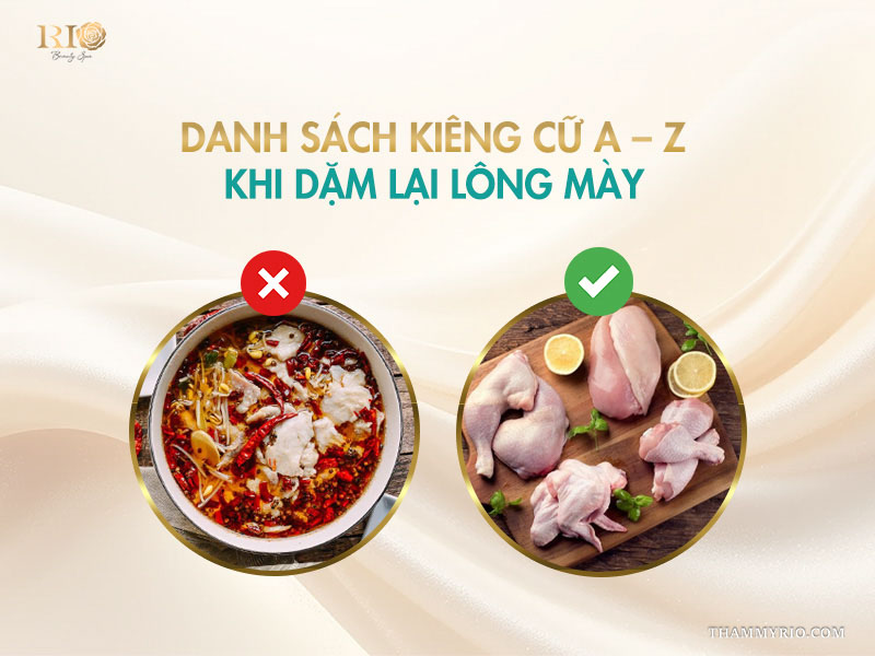 Danh sách kiêng cữ A - Z khi dặm lại lông mày
