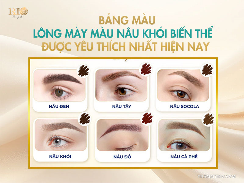  Bảng màu lông mày màu nâu khói biến thể được yêu thích nhất hiện nay 