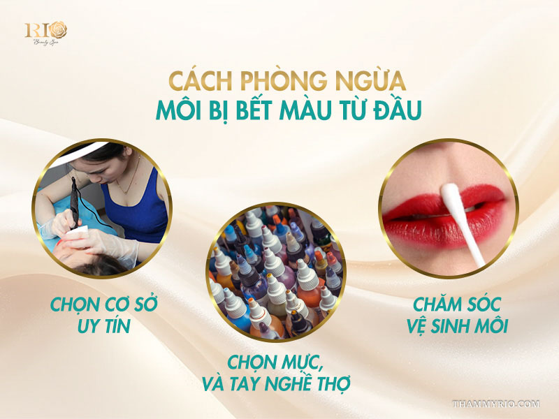 Cách phòng ngừa môi bị bết màu