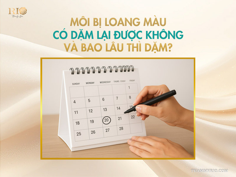 Môi bị loang màu có dặm lại được không và bao lâu thì dặm? 