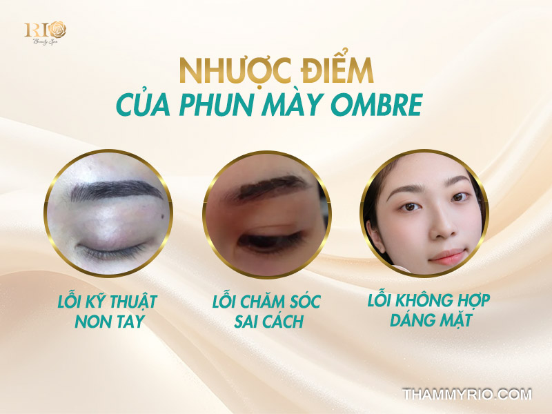 3 nhược điểm của phun mày ombre thường gặp 