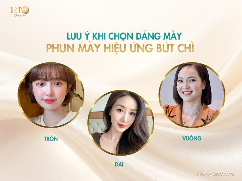  Lưu ý khi chọn dáng mày phun mày hiệu ứng bút chì 