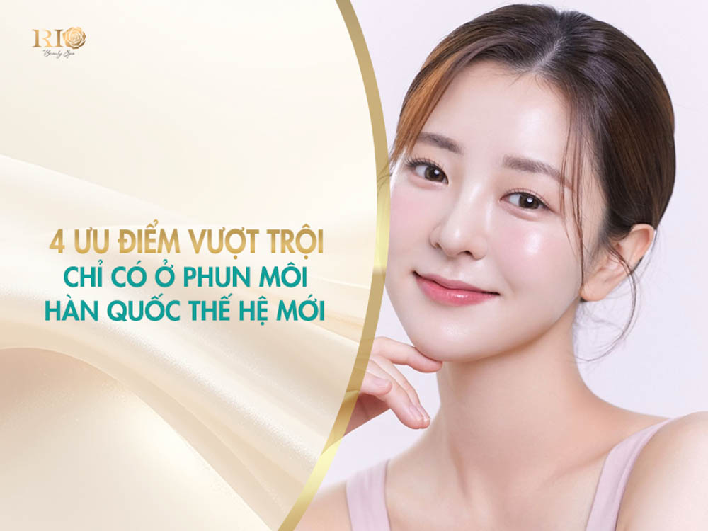 Cô gái có làn da căng bóng nhờ giải pháp phun môi Hàn Quốc thế hệ mới.