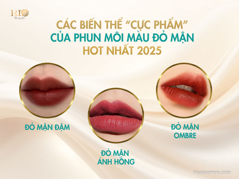 Phun môi màu đỏ mận: tone màu trẻ trung, sáng bật tone da 5 Các biến thể “cực phẩm” của phun môi màu đỏ mận hot