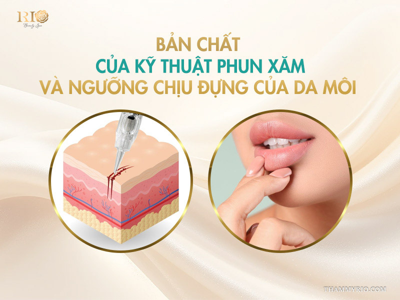 Bản chất của kỹ thuật phun xăm và ngưỡng chịu đựng của da môi