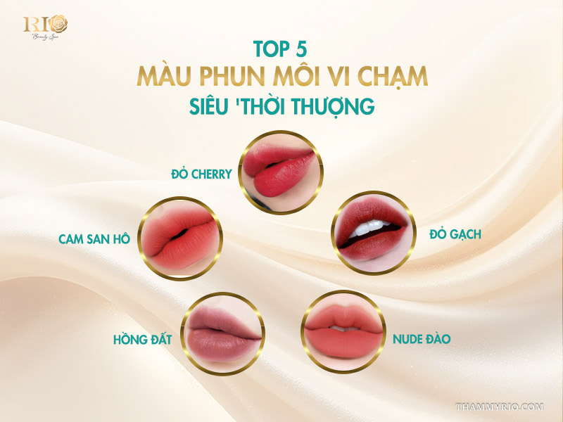 Phun môi vi chạm 2026 - Nâng tầm nhan sắc đỉnh cao! 4 Top 5 màu phun môi vi chạm siêu 'thời thượng'