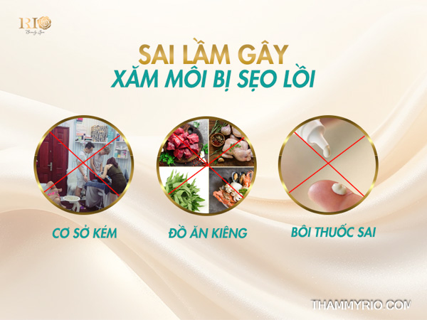 Sai lầm gây xăm môi bị sẹo lồi