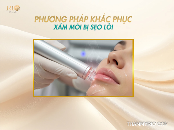 Phương pháp khắc phục xăm môi bị sẹo lồi bằng Laser, Plasma lạnh và tiêm ức chế