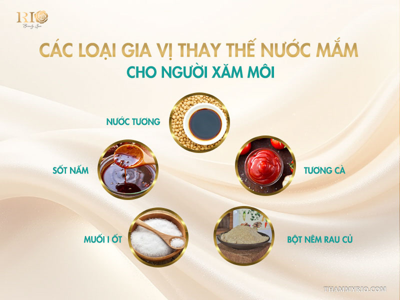 Các loại gia vị thay thế nước mắm cho người xăm môi