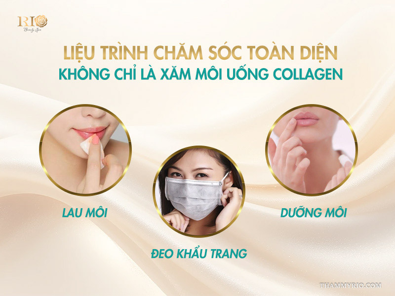 Xăm môi uống collagen được không? Những lưu ý cần biết 5 Liệu trình chăm sóc toàn diện: không chỉ là xăm môi uống collagen