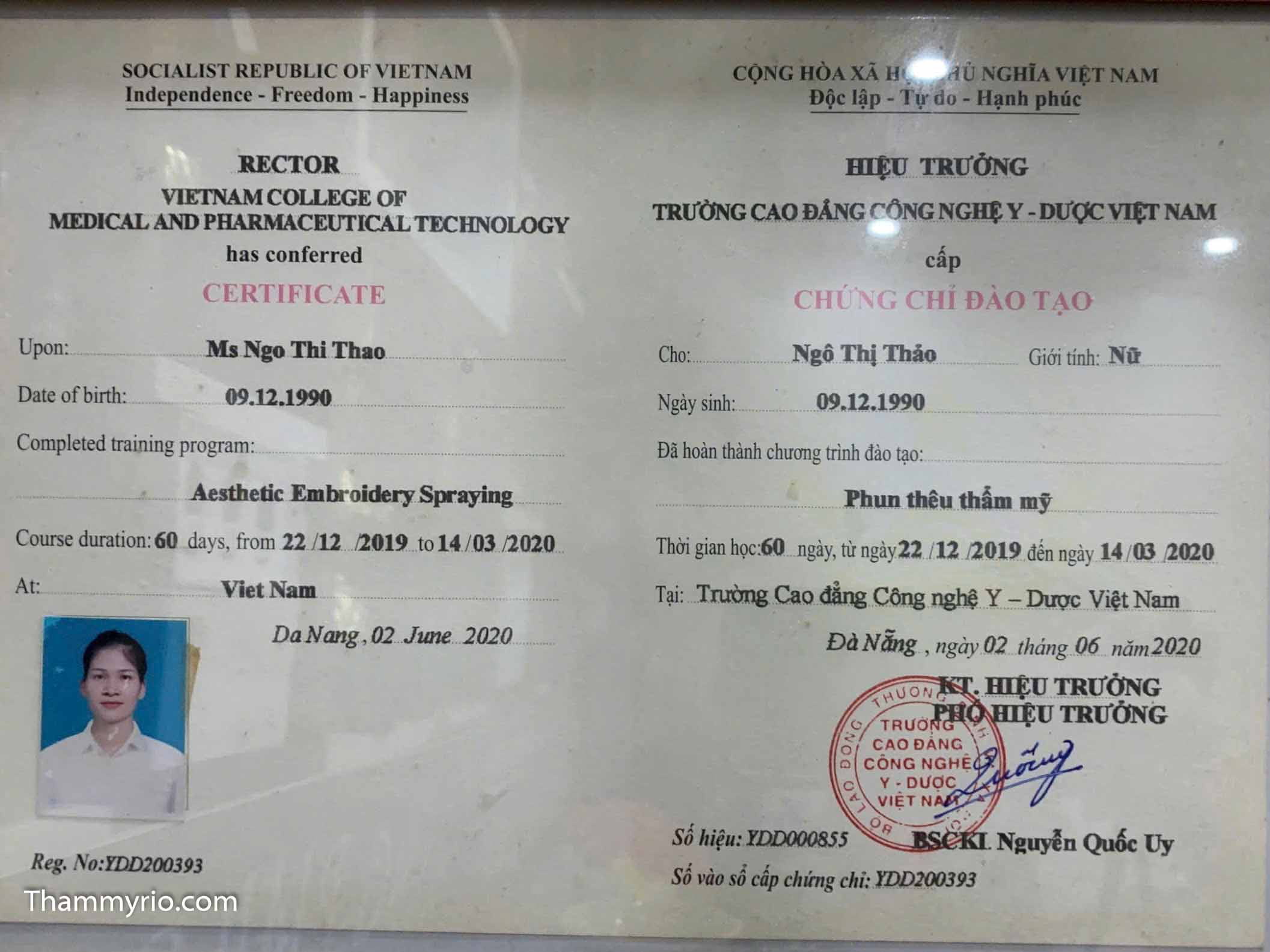 Artist Master Mely Thao: The Global PMU Educator and Master Artisan 6 Artist Master Mely Thao displaying International PMU Certifications and official Master Trainer Diplomas