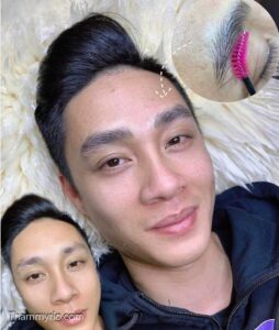 Defined eye brows for men by Thammyrio.com on a young man's face.